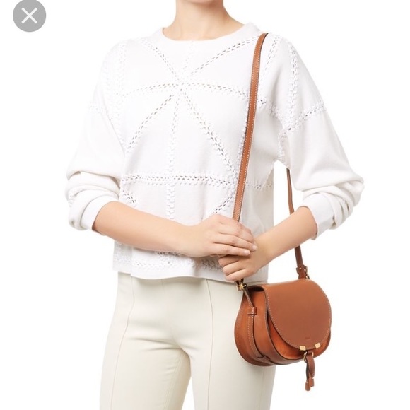 Chloe Mini Marcie Nude Crossbody Bag Tan Color - Picture 8 of 8